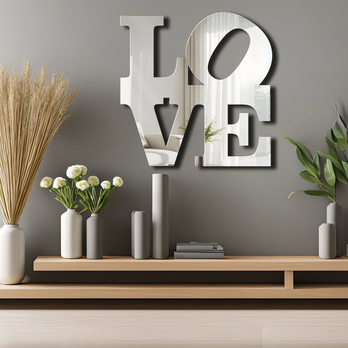 Wallity Ozgl506 Espejo Decorativo Plateado Plexiglás 47x48 cm